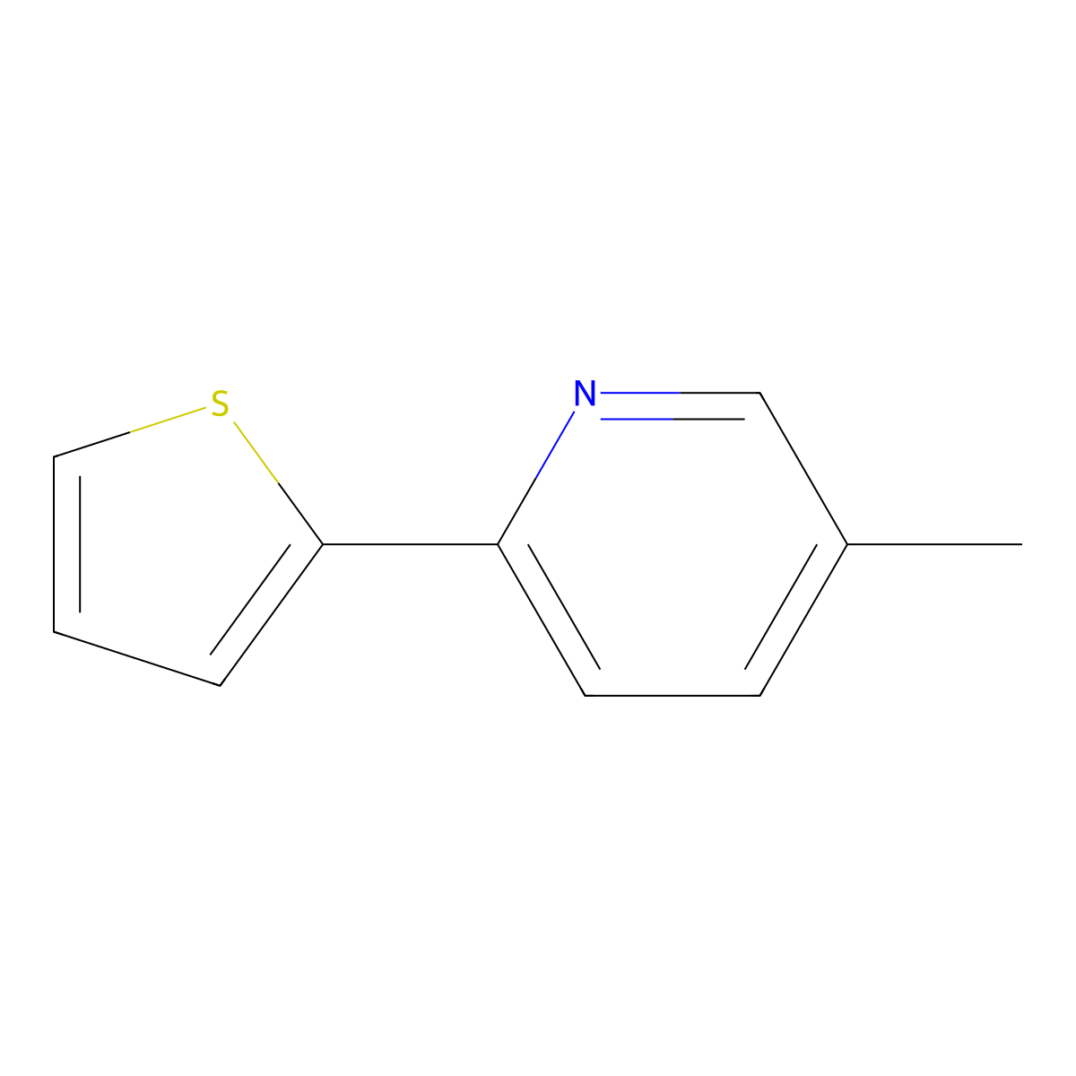 2-(5-Methyl-2-pyridyl)thiophene molecular structure, CAS 56421-68-2