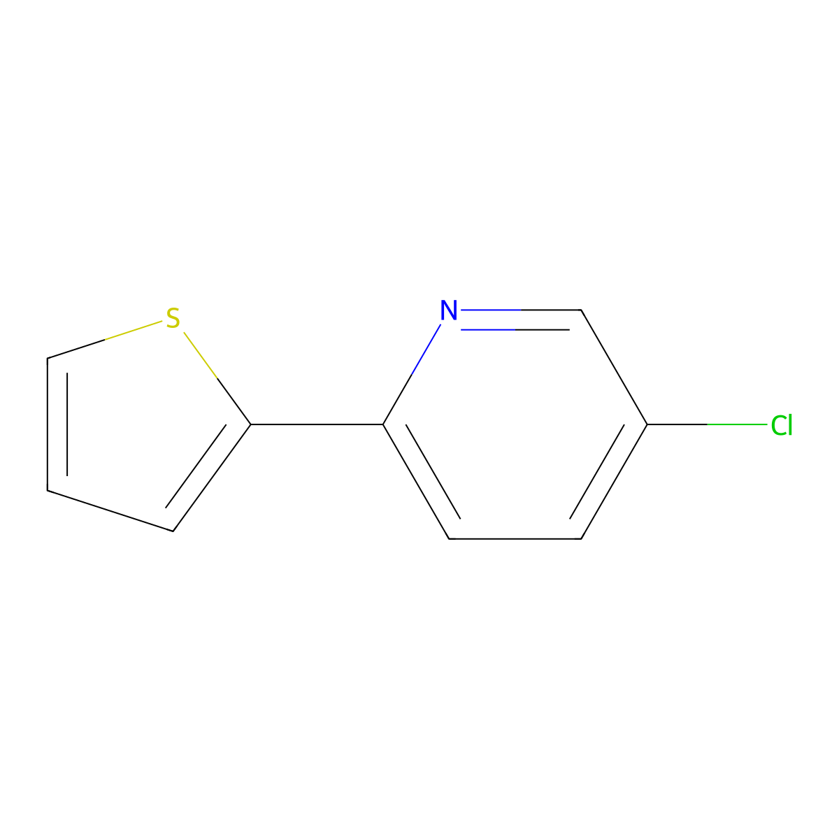 5-Chloro-2-(thiophen-2-yl)pyridine molecular structure, CAS 56421-70-6