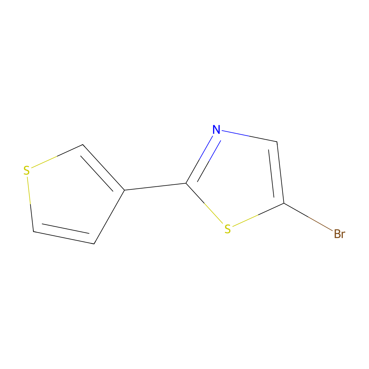 5-Bromo-2-(3-thienyl)thiazole molecular structure, CAS 56421-76-2