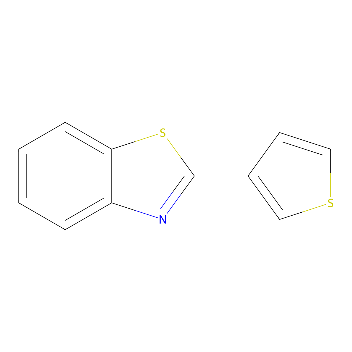 2-(3-Thienyl)benzothiazole molecular structure, CAS 56421-77-3