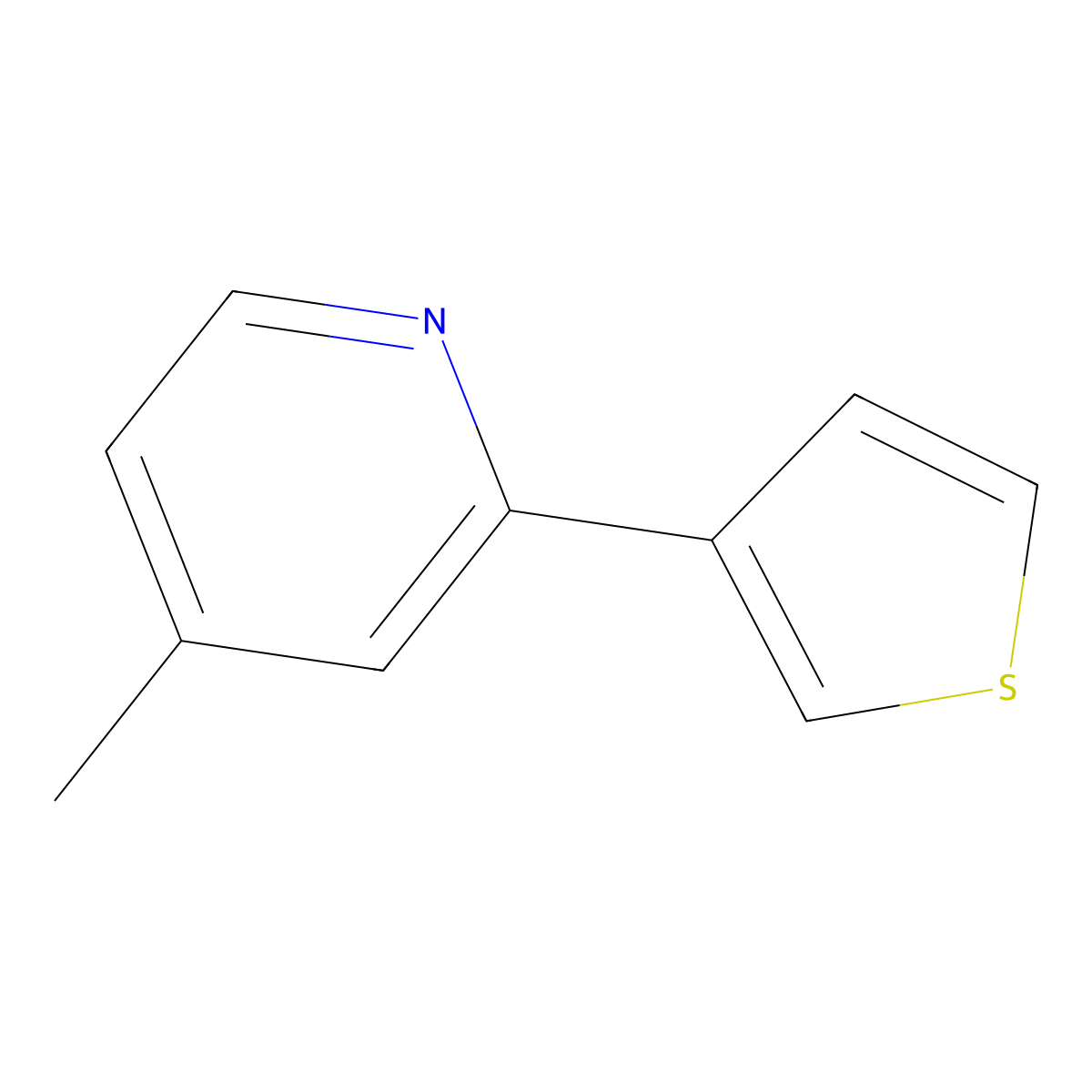 4-Methyl-2-(3-thienyl)pyridine molecular structure, CAS 56421-81-9