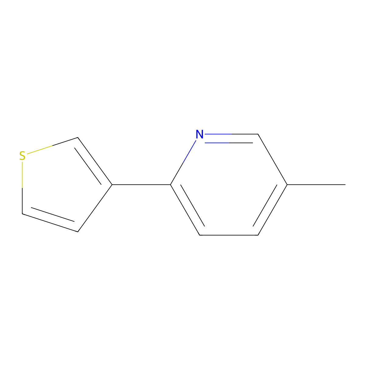5-Methyl-2-(3-thienyl)pyridine molecular structure, CAS 56421-82-0