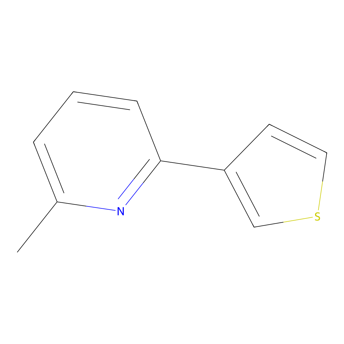 2-Methyl-6-(3-thienyl)pyridine molecular structure, CAS 56421-83-1