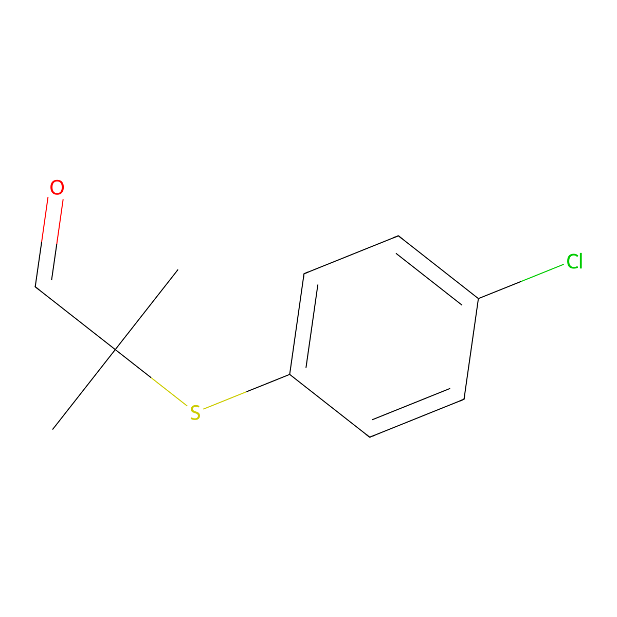 2-[(4-Chlorophenyl)Sulfanyl]-2-Methylpropanal molecular structure, CAS 56421-90-0