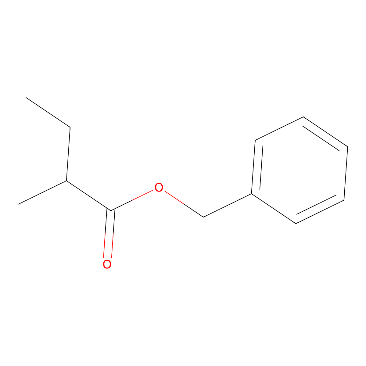Benzyl 2-methylbutyrate molecular structure, CAS 56423-40-6