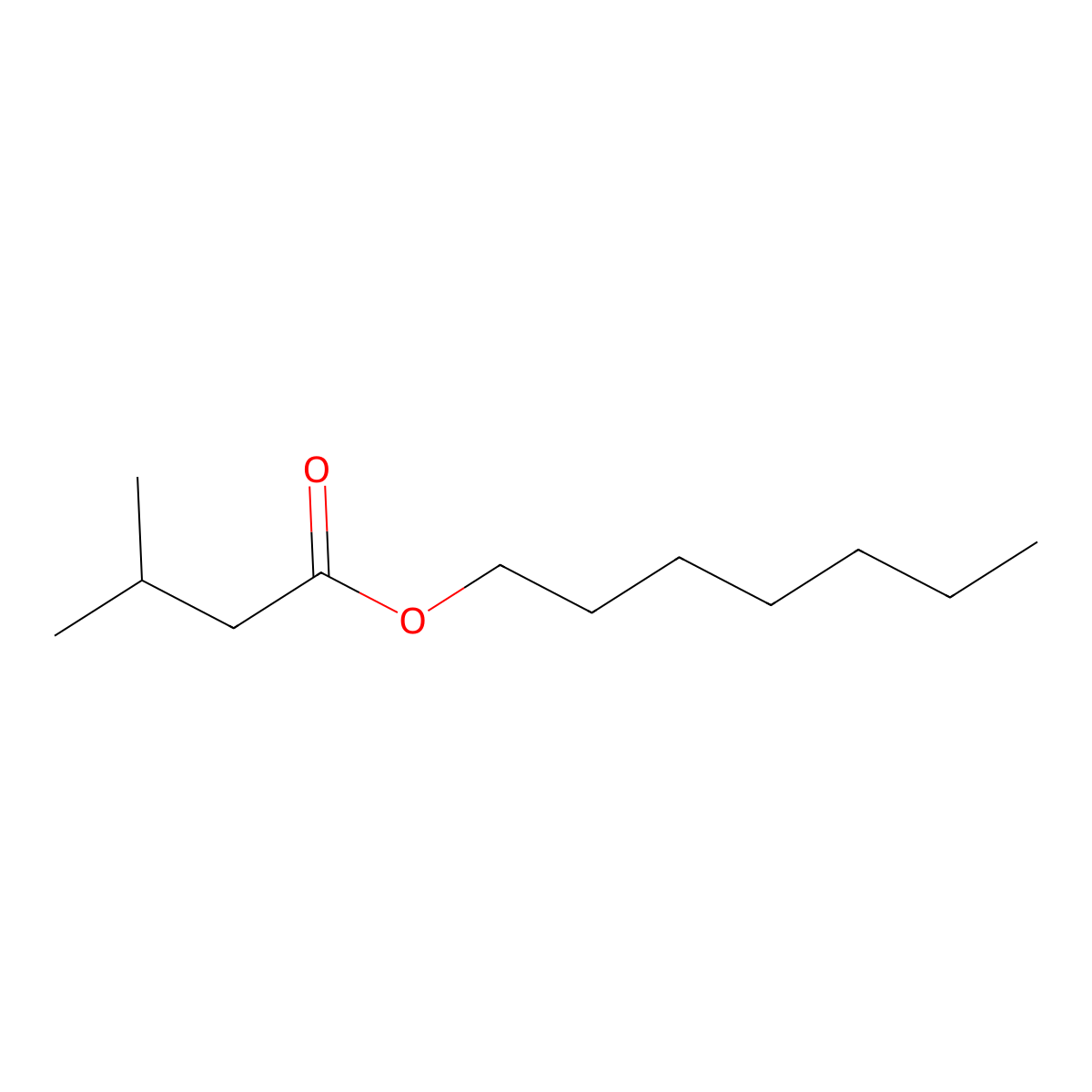Heptyl isovalerate molecular structure, CAS 56423-43-9