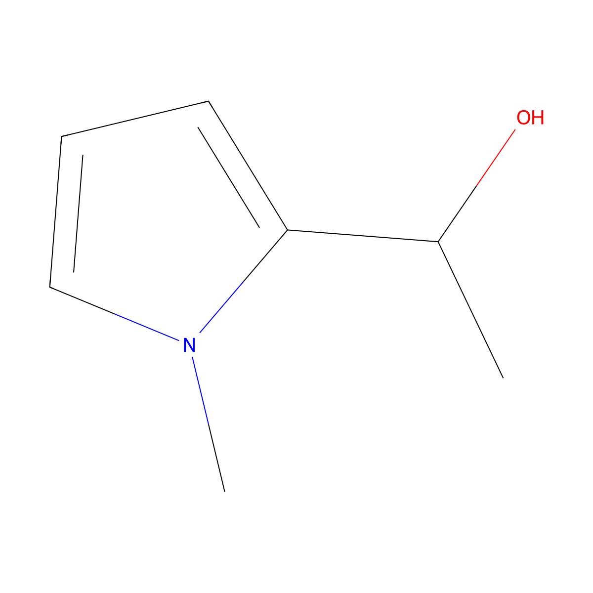 alpha,1-Dimethyl-1H-pyrrole-2-methanol molecular structure, CAS 56423-58-6
