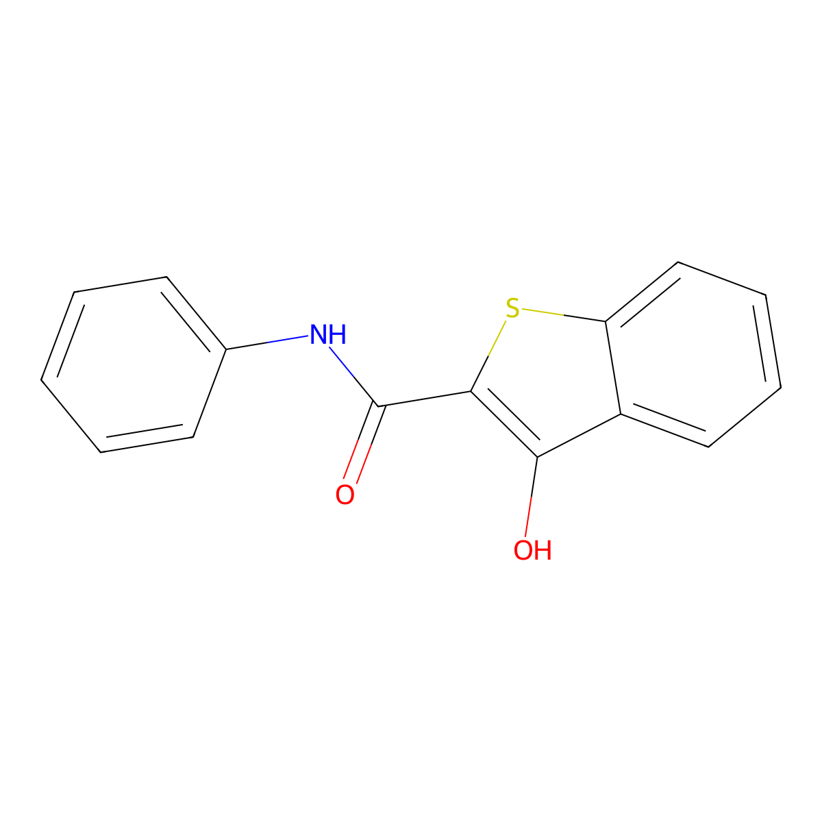 3-Hydroxy-N-phenyl-1-benzothiophene-2-carboxamide molecular structure, CAS 56424-74-9