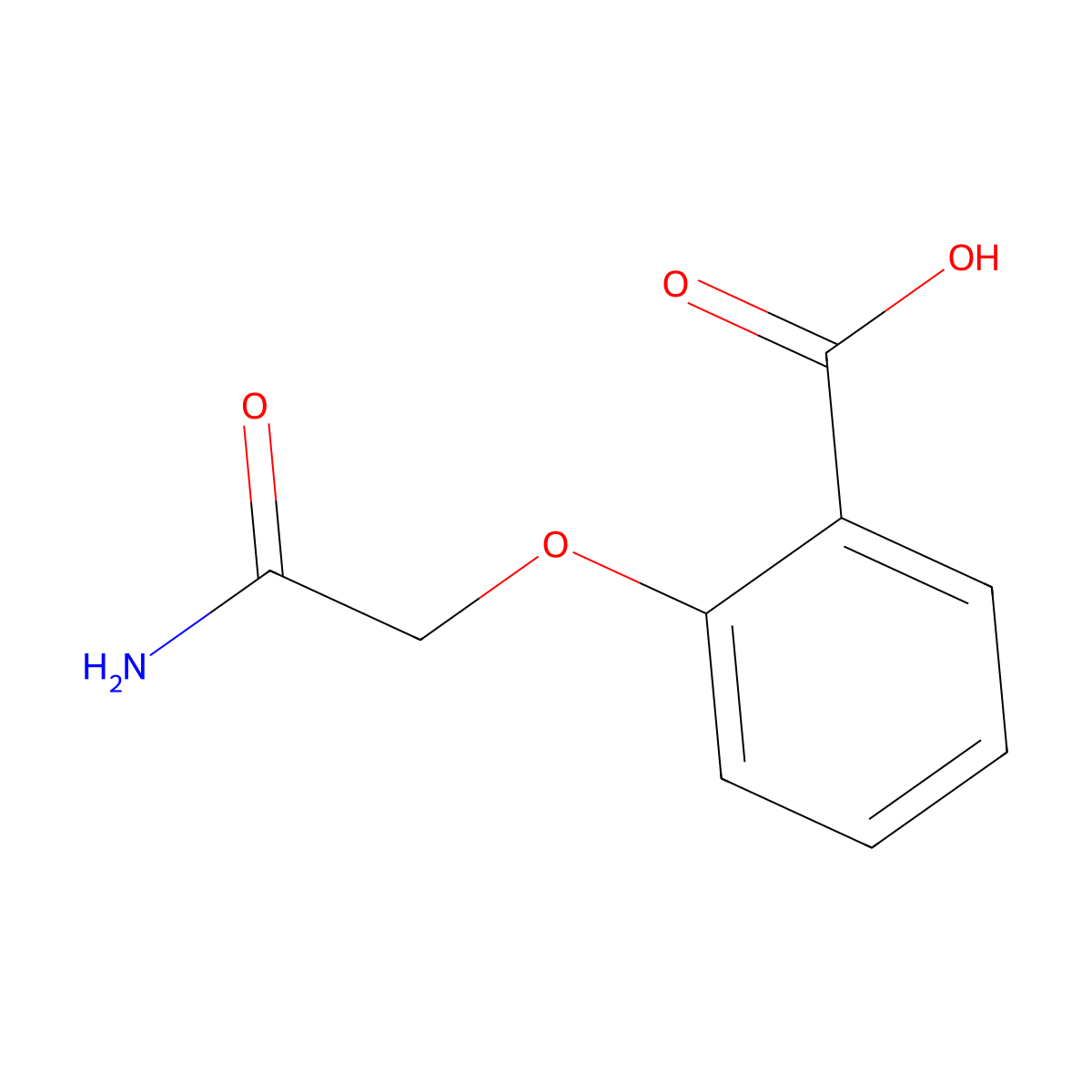 2-(Carbamoylmethoxy)benzoic acid molecular structure, CAS 56424-81-8
