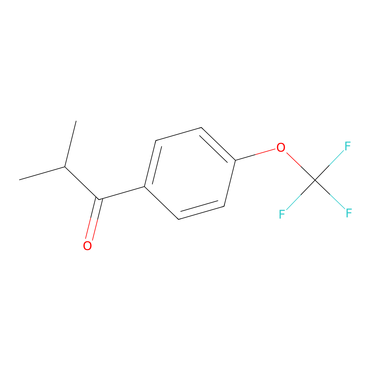 2-Methyl-1-(4-(trifluoromethoxy)phenyl)propan-1-one molecular structure, CAS 56425-84-4