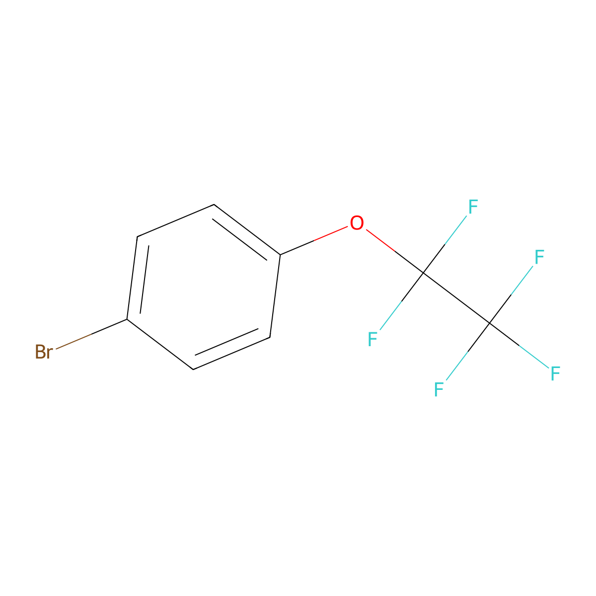1-Bromo-4-(pentafluoroethoxy)benzene molecular structure, CAS 56425-85-5