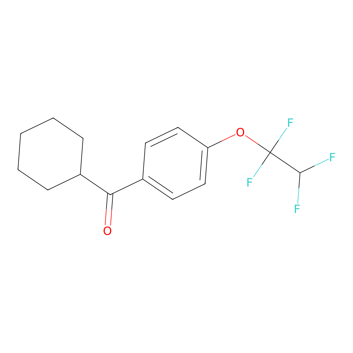 Methanone, cyclohexyl[4-(1,1,2,2-tetrafluoroethoxy)phenyl]- molecular structure, CAS 56426-09-6