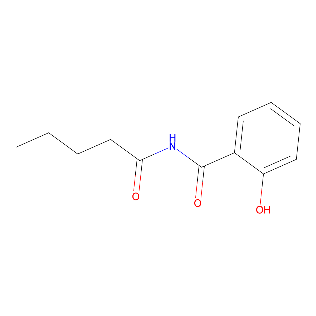 2-hydroxy-N-pentanoylbenzamide molecular structure, CAS 56429-73-3