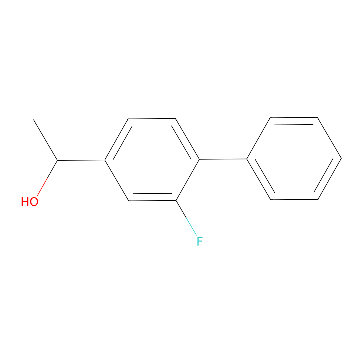 1-(2-Fluoro-1,1'-biphenyl-4-yl)ethanol molecular structure, CAS 56430-67-2