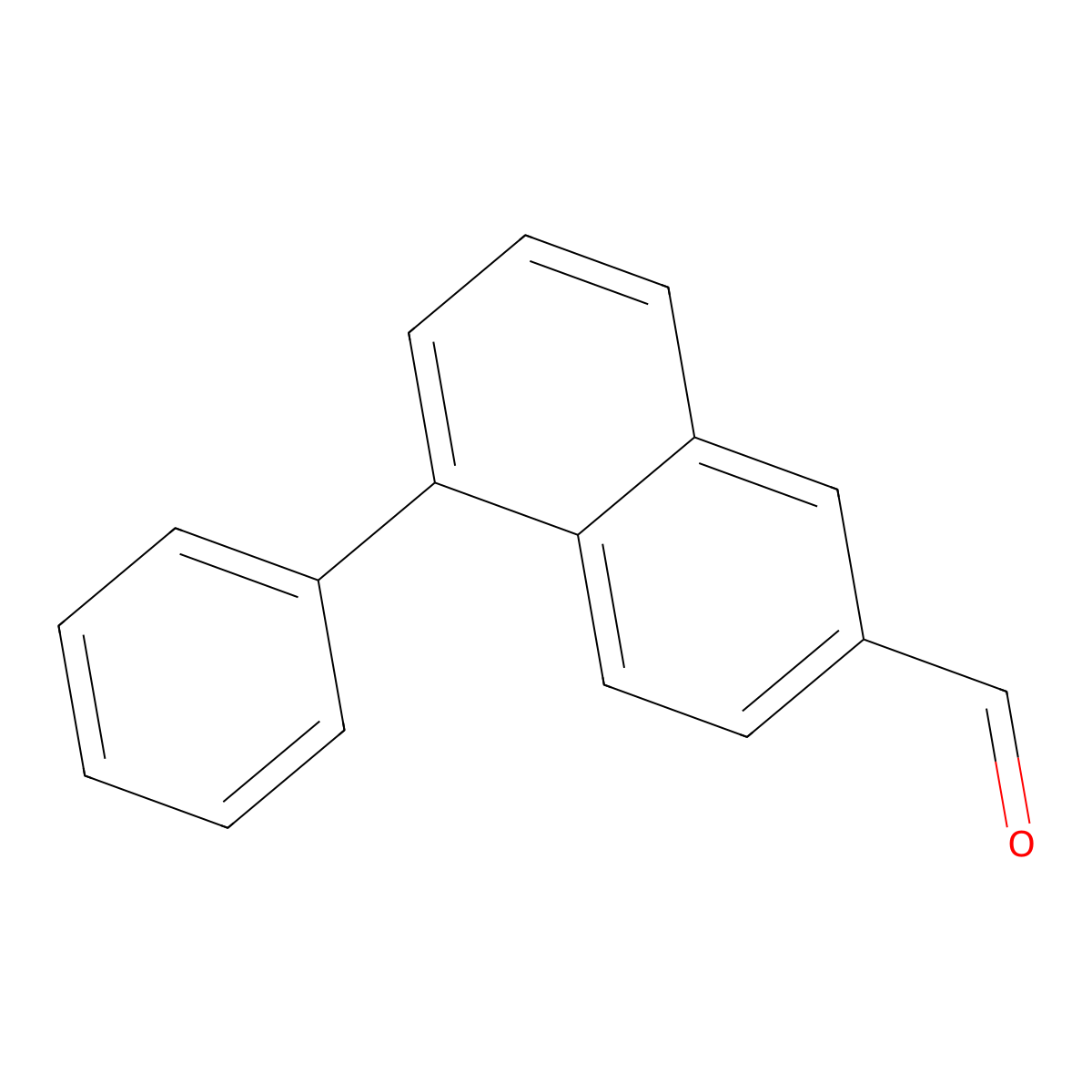 5-Phenylnaphthalene-2-carboxaldehyde molecular structure, CAS 56432-21-4
