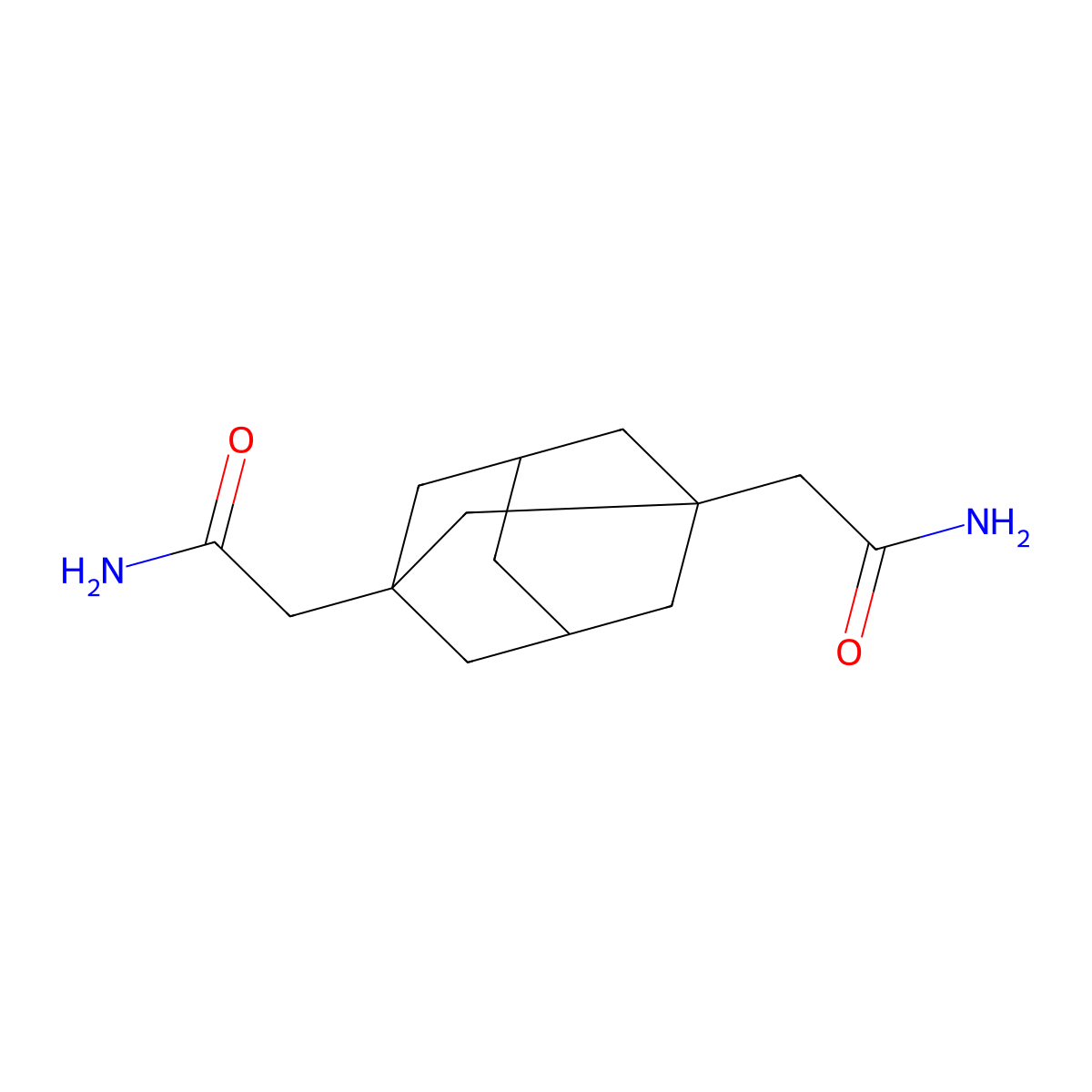1,3-Adamantanediacetamide molecular structure, CAS 56432-73-6