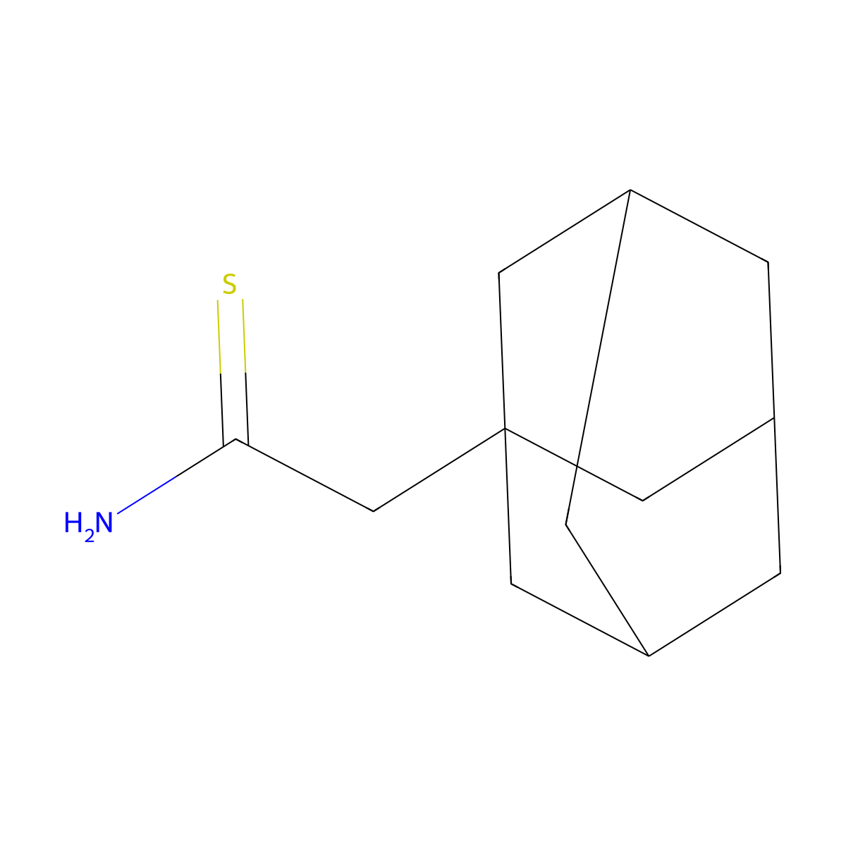 2-(Adamantan-1-yl)ethanethioamide molecular structure, CAS 56432-91-8
