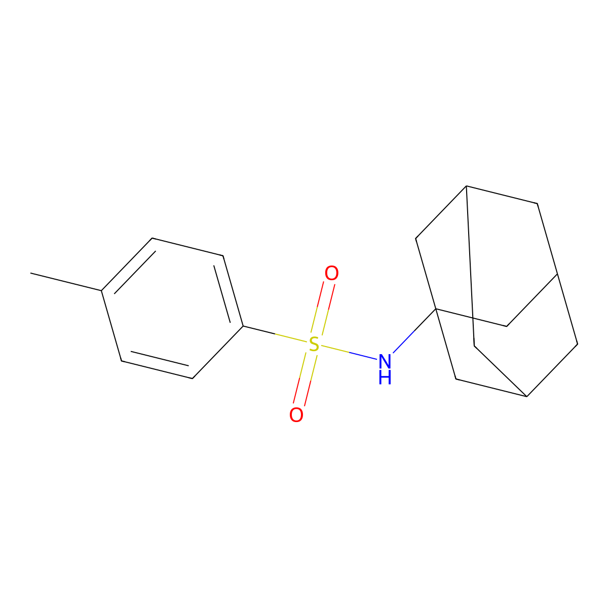 N-(1-adamantyl)-4-methylbenzenesulfonamide molecular structure, CAS 56432-99-6
