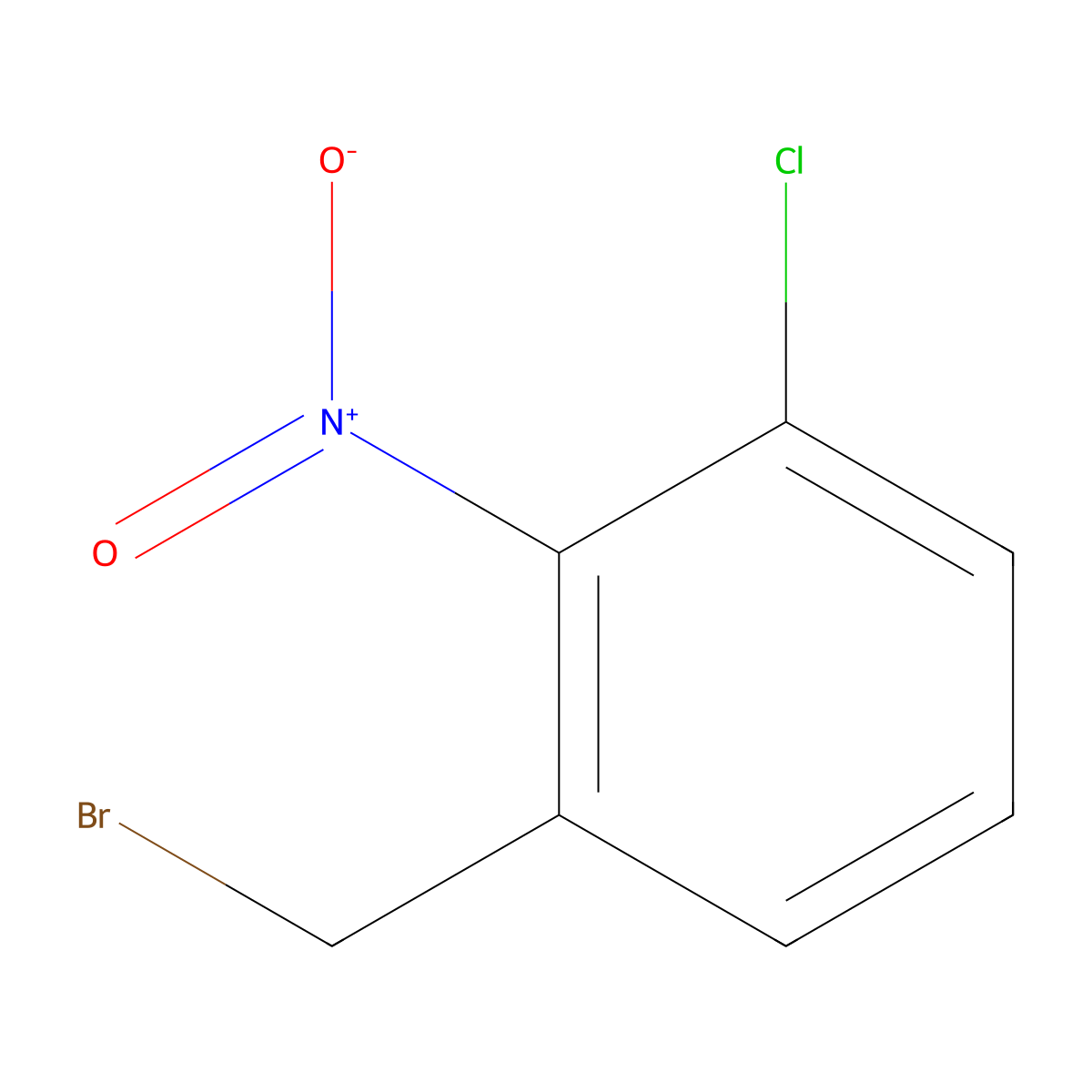 1-(Bromomethyl)-3-chloro-2-nitrobenzene molecular structure, CAS 56433-00-2