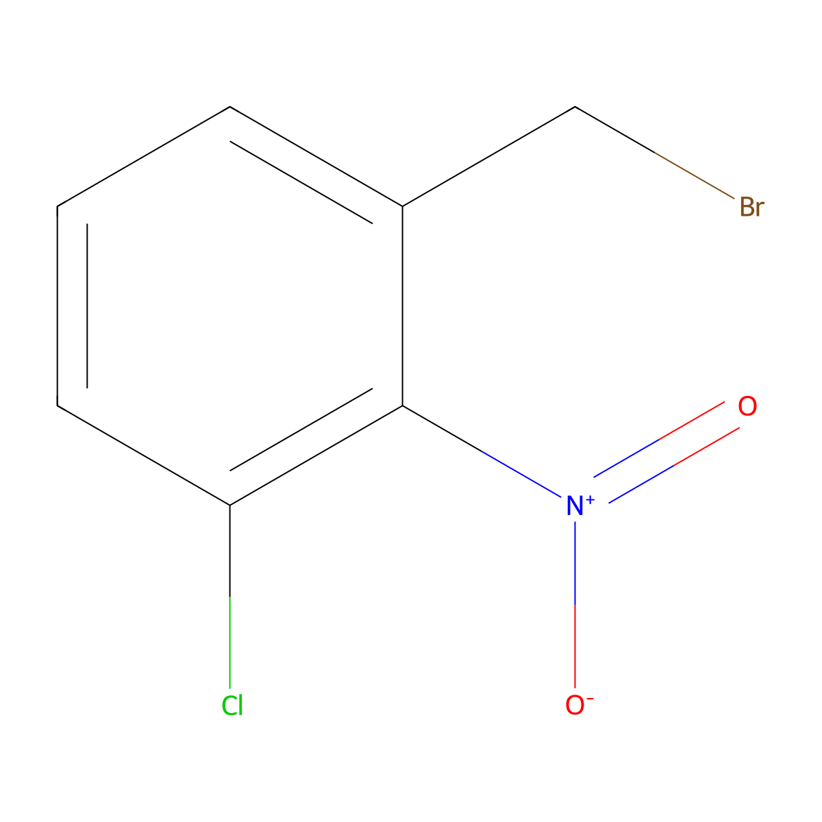 1-(Bromomethyl)-3-chloro-2-nitrobenzene molecular structure, CAS 56433-00-2