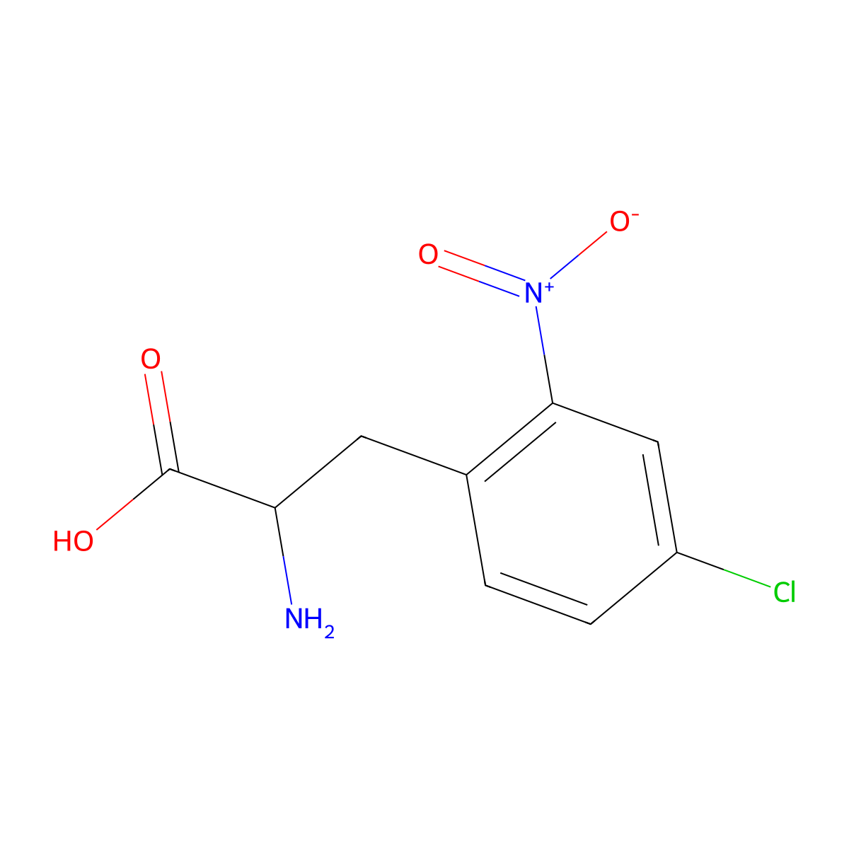4-Chloro-2-nitro-DL-phenylalanine molecular structure, CAS 56433-05-7