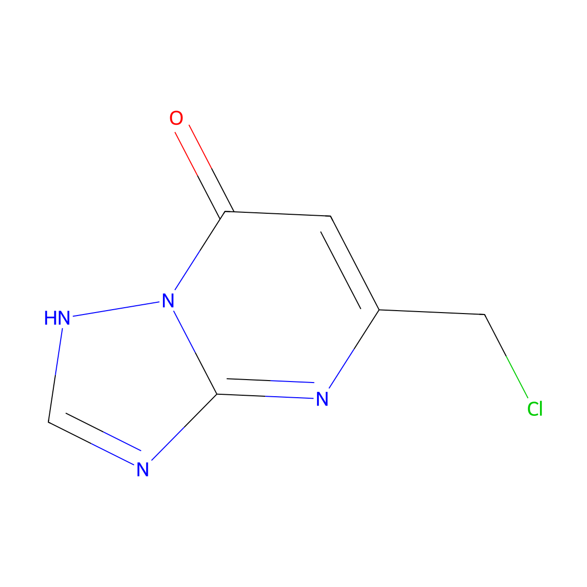 5-(chloromethyl)-4H,7H-(1,2,4)triazolo(1,5-a)pyrimidin-7-one molecular structure, CAS 56433-33-1