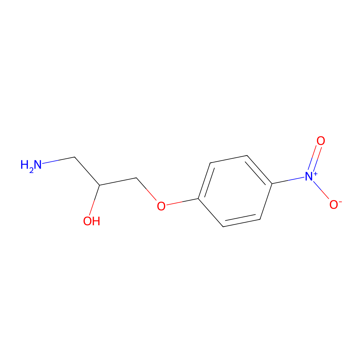 1-Amino-3-(4-nitrophenoxy)propan-2-ol molecular structure, CAS 56436-16-9