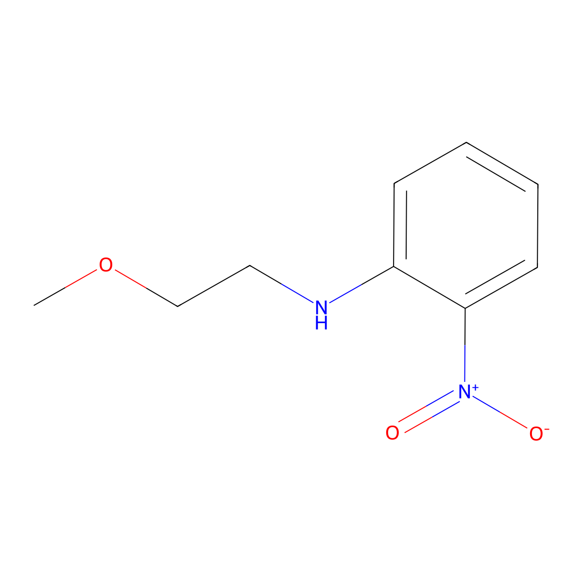 N-(2-Methoxyethyl)-2-nitroaniline molecular structure, CAS 56436-24-9