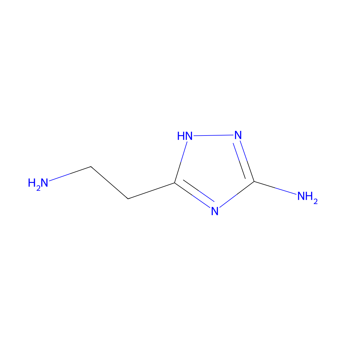 3-(Beta-aminoethyl)-5-amino-1,2,4-triazole molecular structure, CAS 56436-29-4