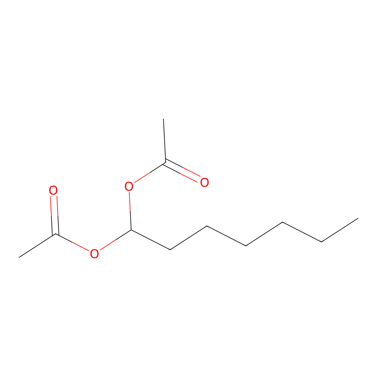 1,1-Heptanediol, 1,1-diacetate molecular structure, CAS 56438-09-6
