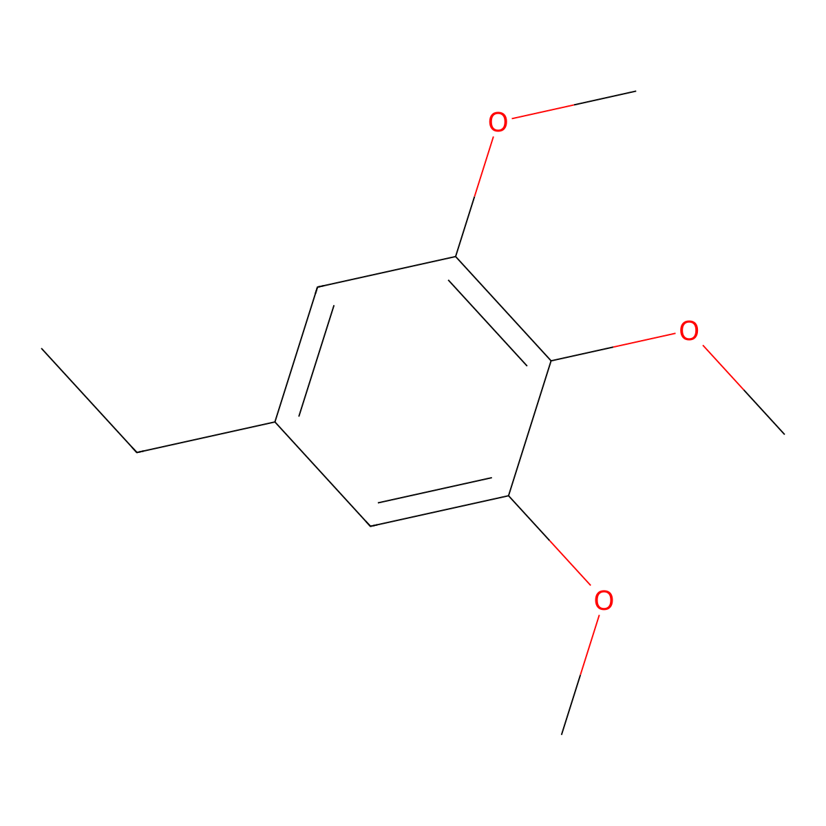 Benzene, 5-ethyl-1,2,3-trimethoxy- molecular structure, CAS 56438-71-2