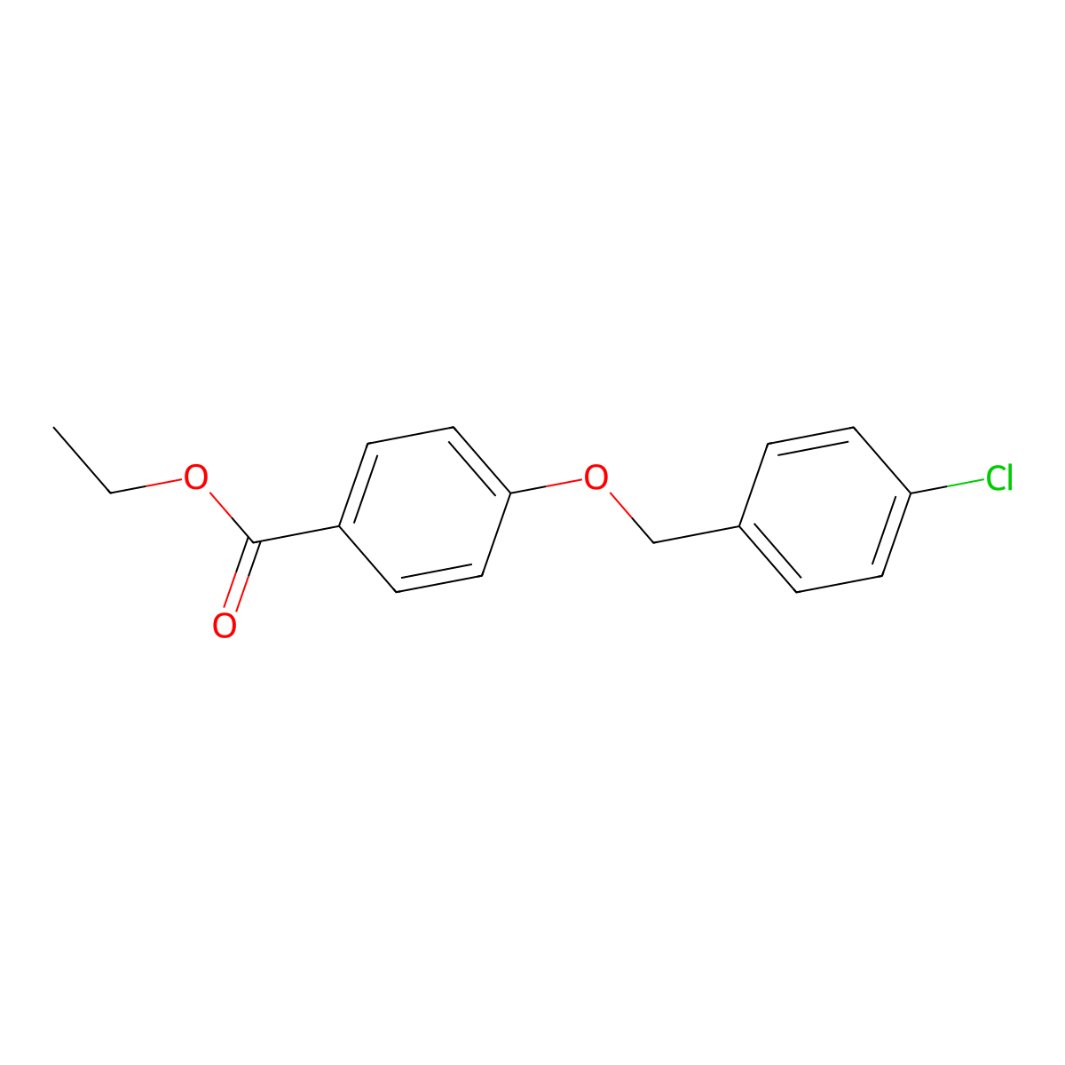 Ethyl 4-[(4-chlorobenzyl)oxy]benzoate molecular structure, CAS 56441-54-4