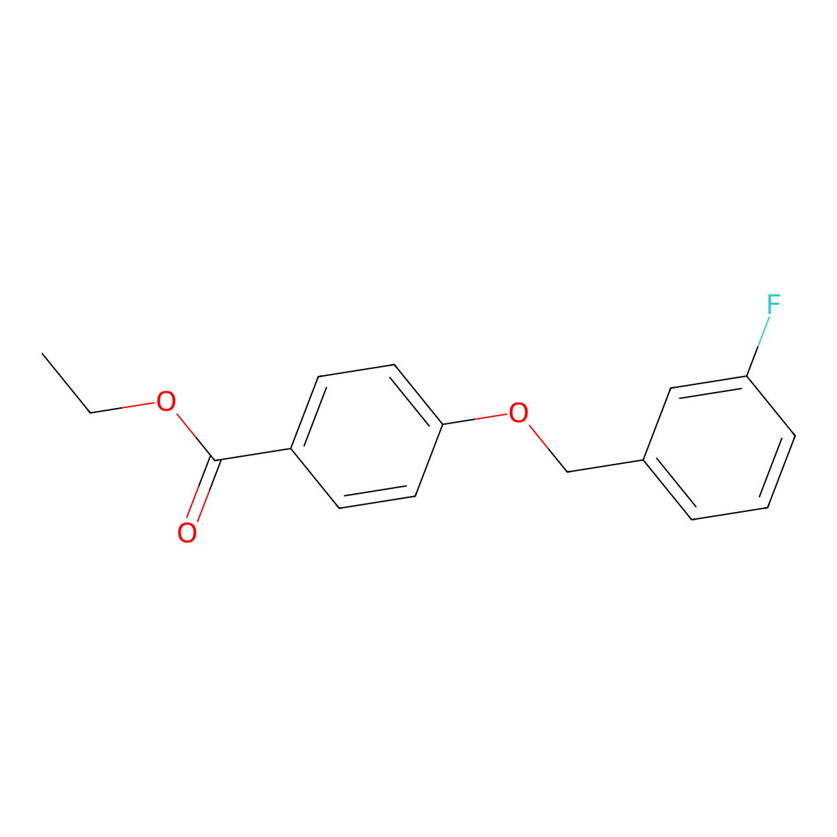 Ethyl 4-((3-fluorobenzyl)oxy)benzoate molecular structure, CAS 56441-81-7