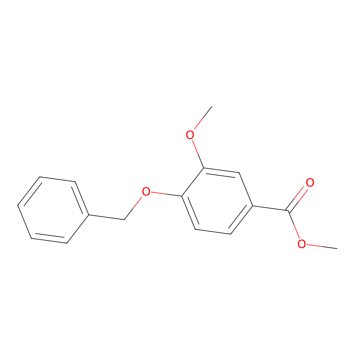 Methyl 4-(benzyloxy)-3-methoxybenzoate molecular structure, CAS 56441-97-5