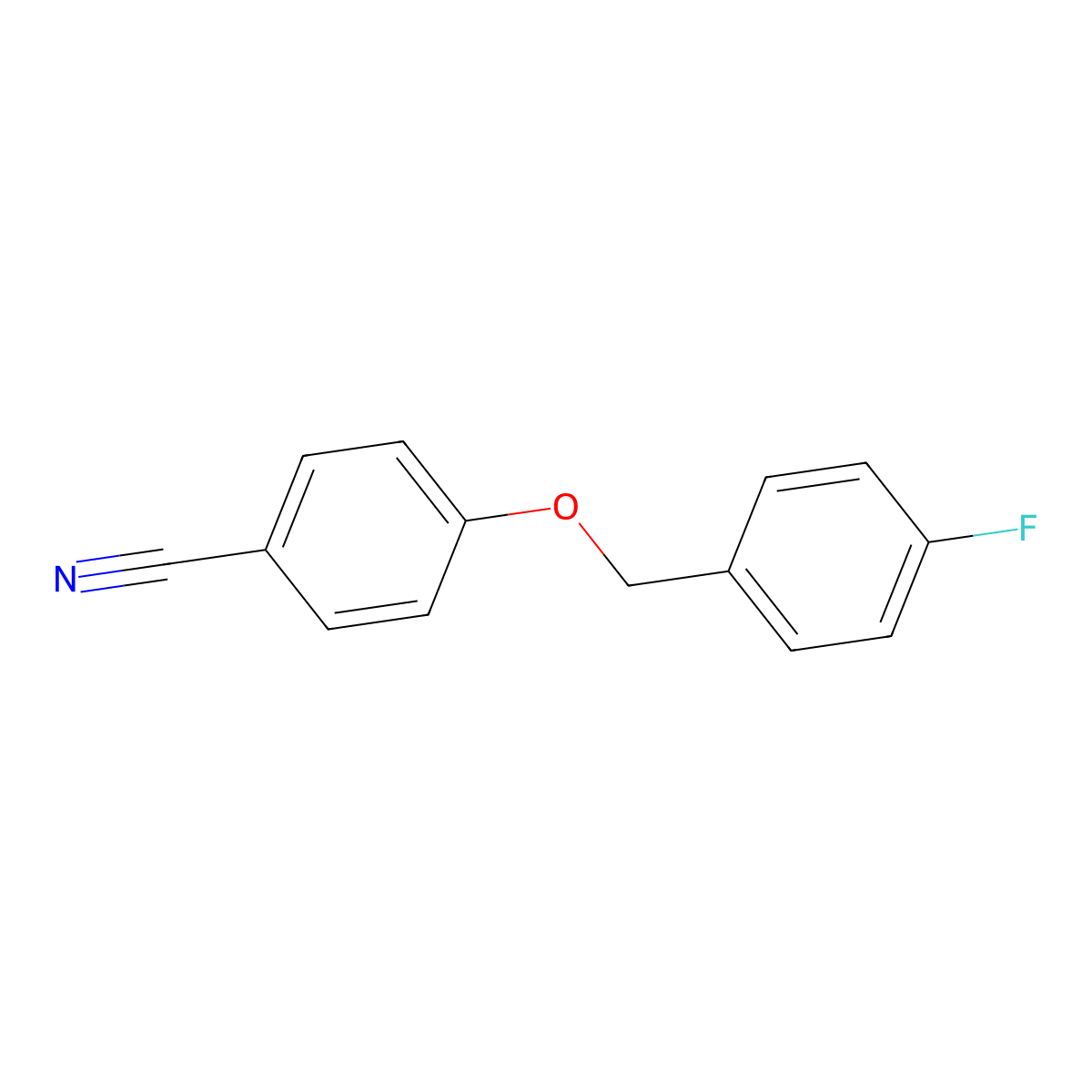 4-[(4-Fluorophenyl)methoxy]benzonitrile molecular structure, CAS 56442-14-9