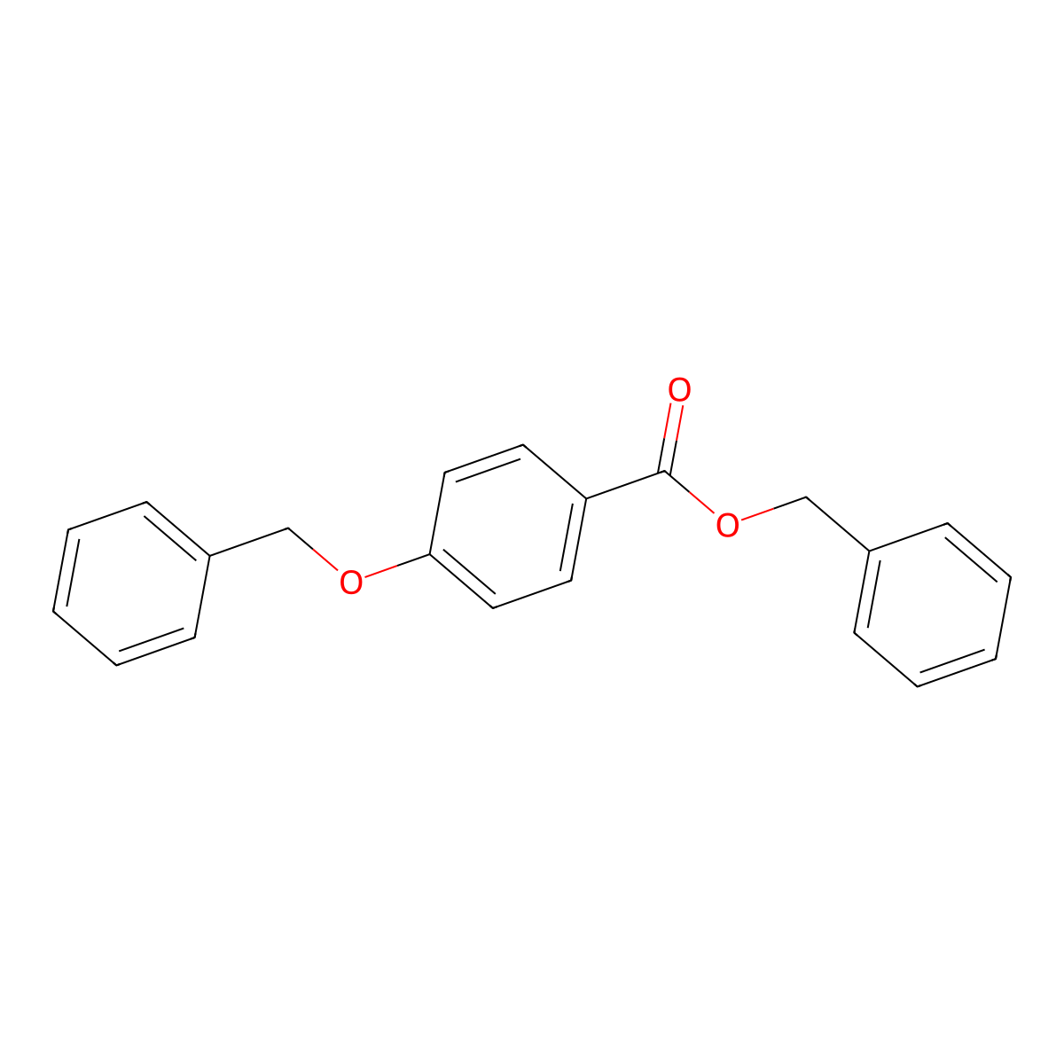 Benzoic acid, 4-(phenylmethoxy)-, phenylmethyl ester molecular structure, CAS 56442-22-9