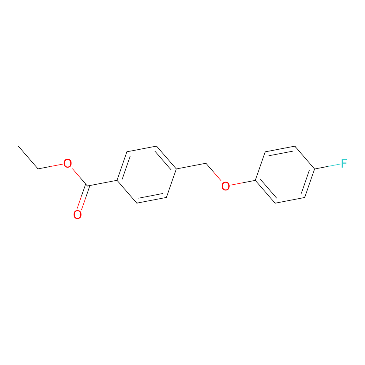 Ethyl 4-((4-fluorophenoxy)methyl)benzoate molecular structure, CAS 56442-40-1