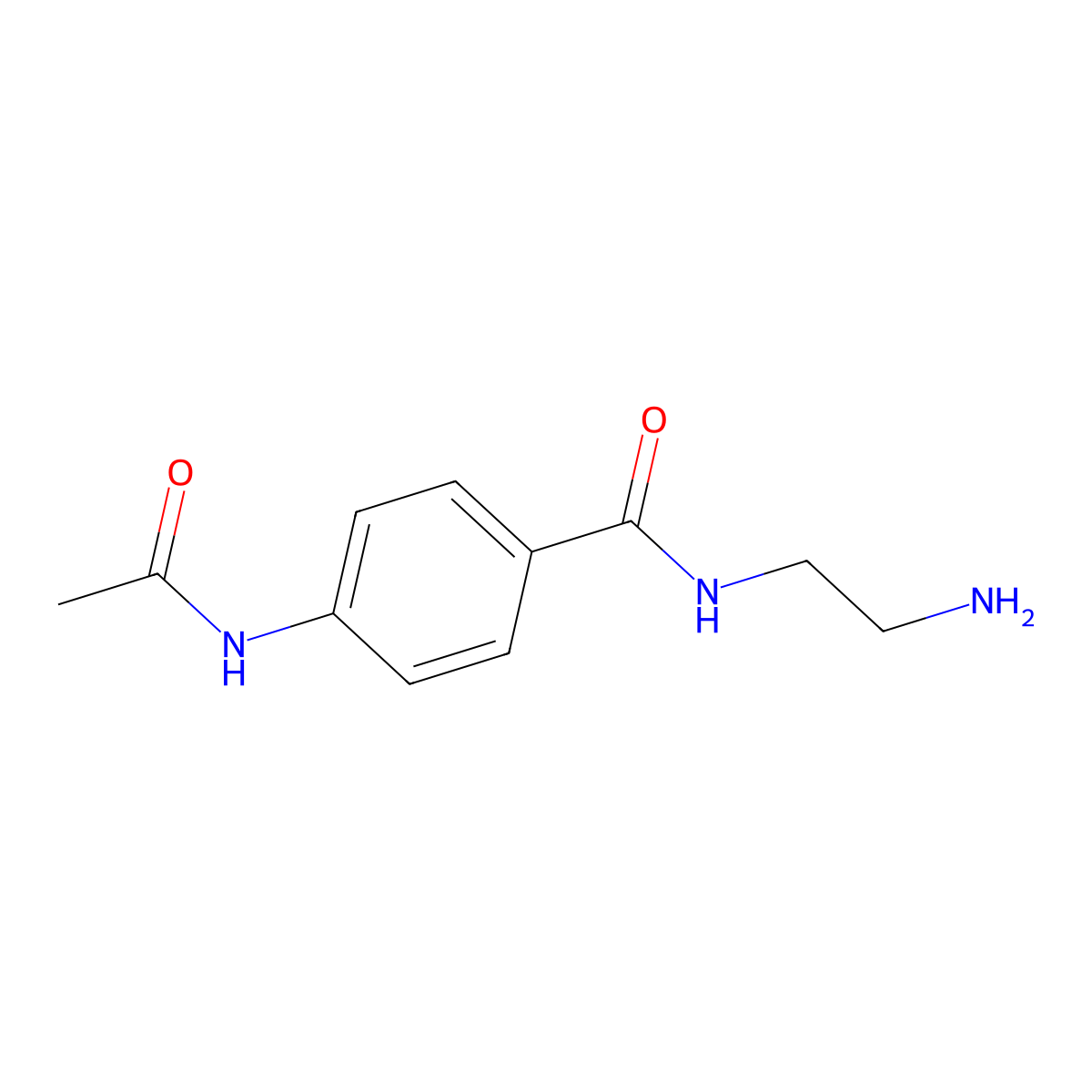 4-acetamido-N-(2-aminoethyl)benzamide molecular structure, CAS 56443-66-4