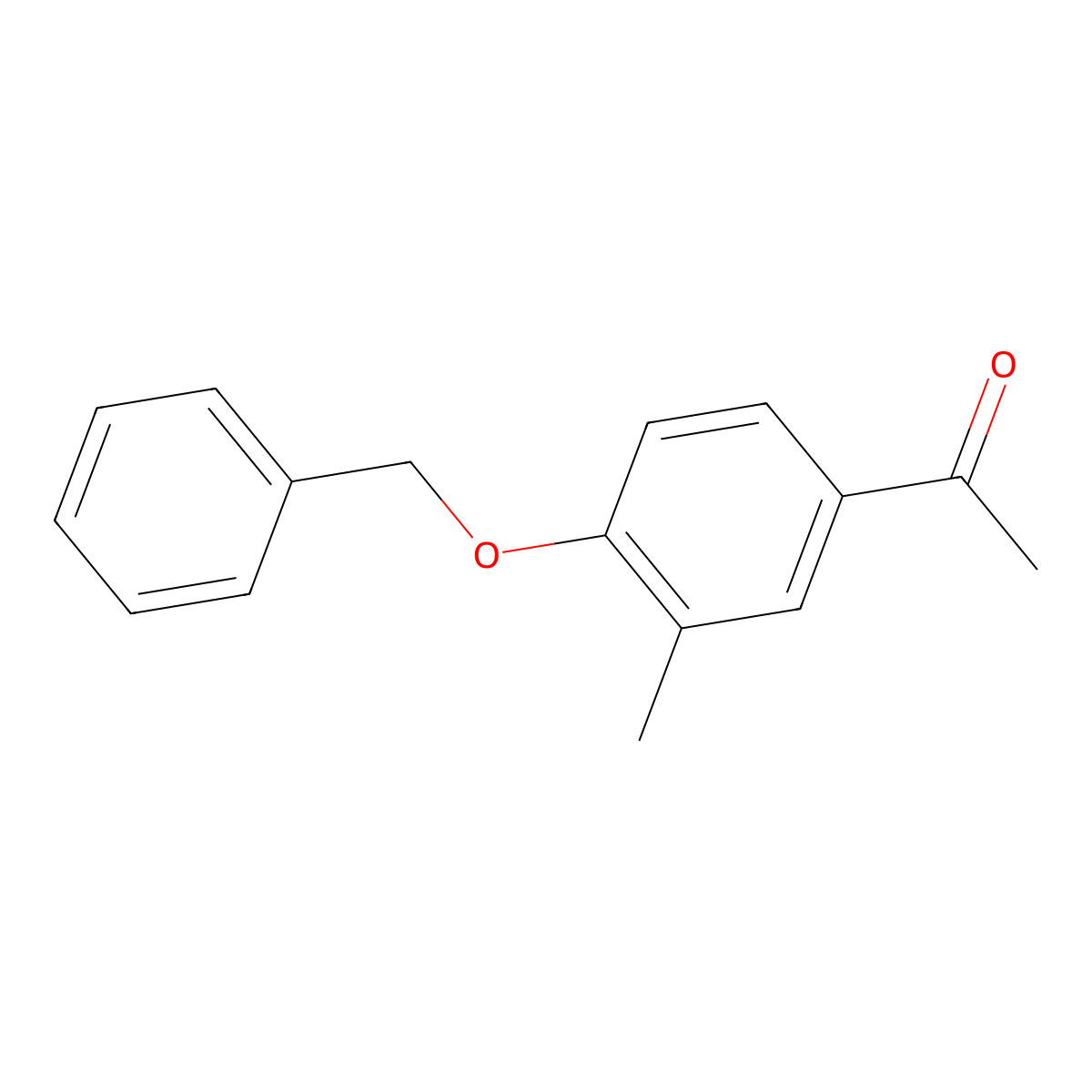 Ethanone, 1-[3-methyl-4-(phenylmethoxy)phenyl]- molecular structure, CAS 56443-69-7