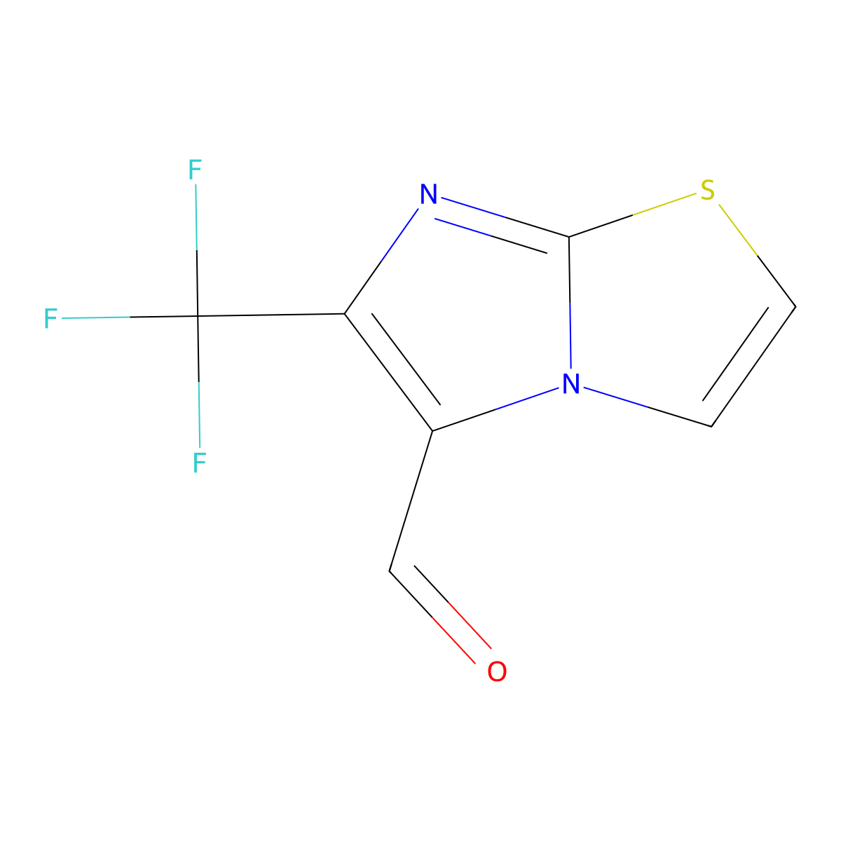 6-(Trifluoromethyl)imidazo[2,1-b]thiazole-5-carbaldehyde molecular structure, CAS 564443-27-2