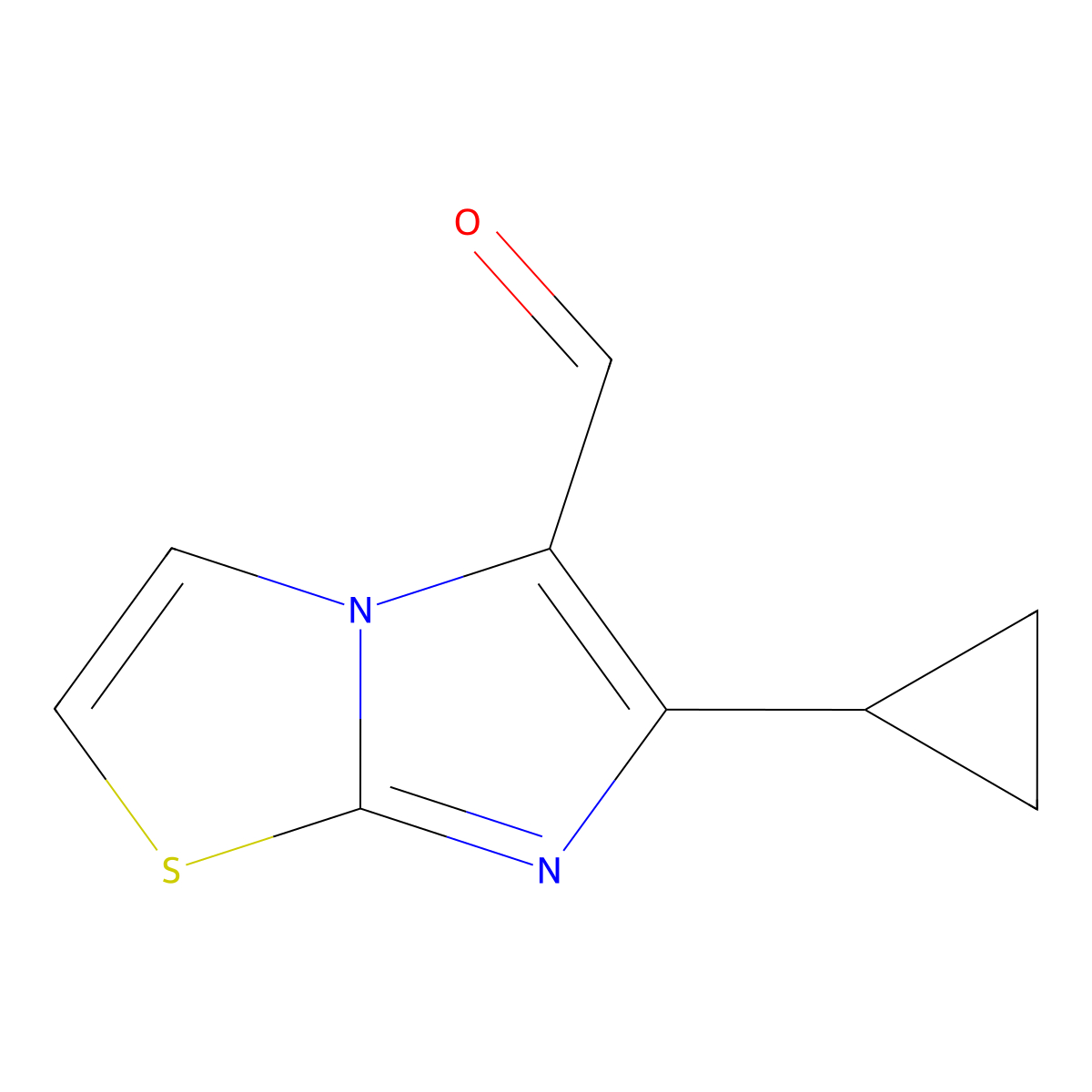 6-Cyclopropylimidazo[2,1-b][1,3]thiazole-5-carbaldehyde molecular structure, CAS 564443-30-7