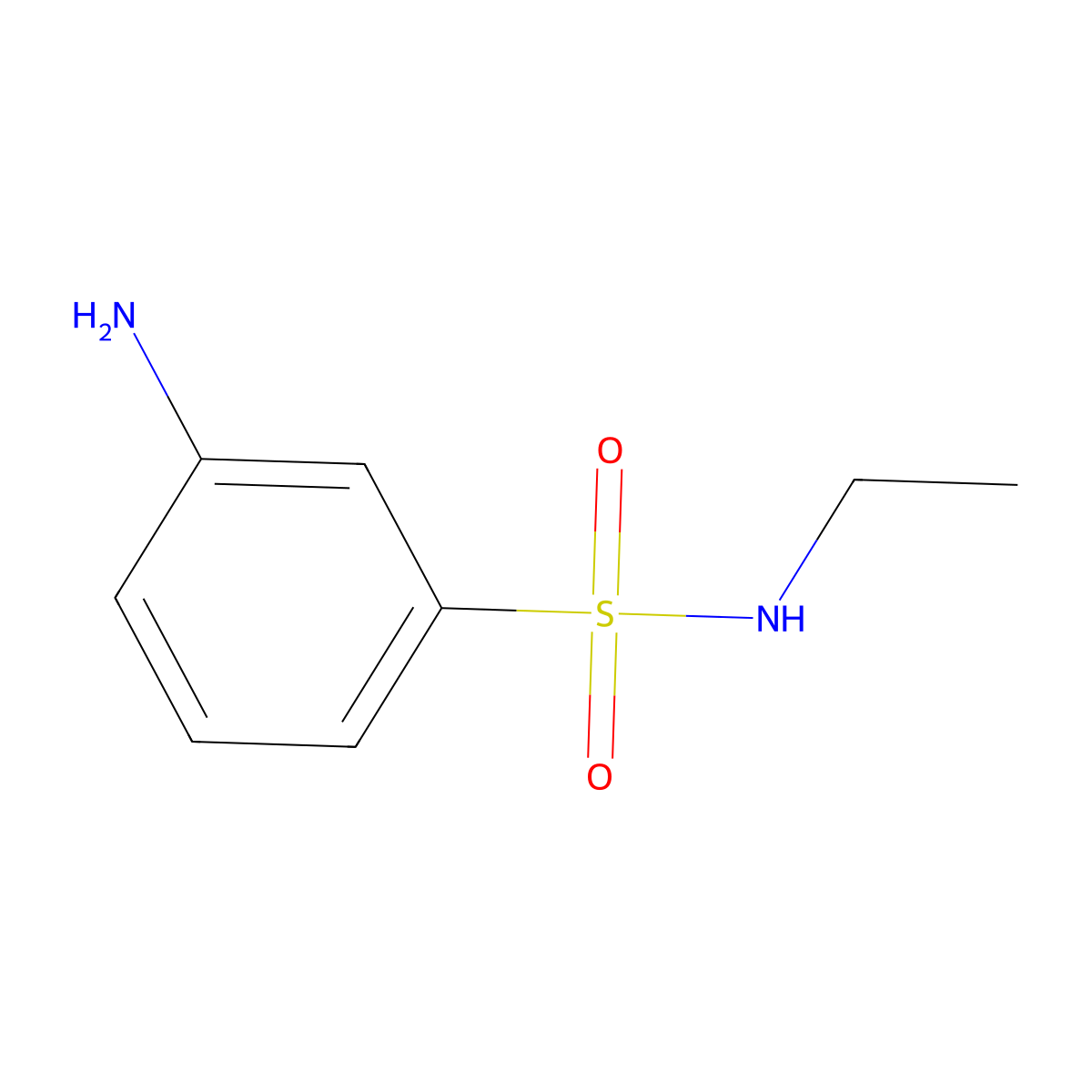 3-amino-N-ethylbenzenesulfonamide molecular structure, CAS 56445-08-0