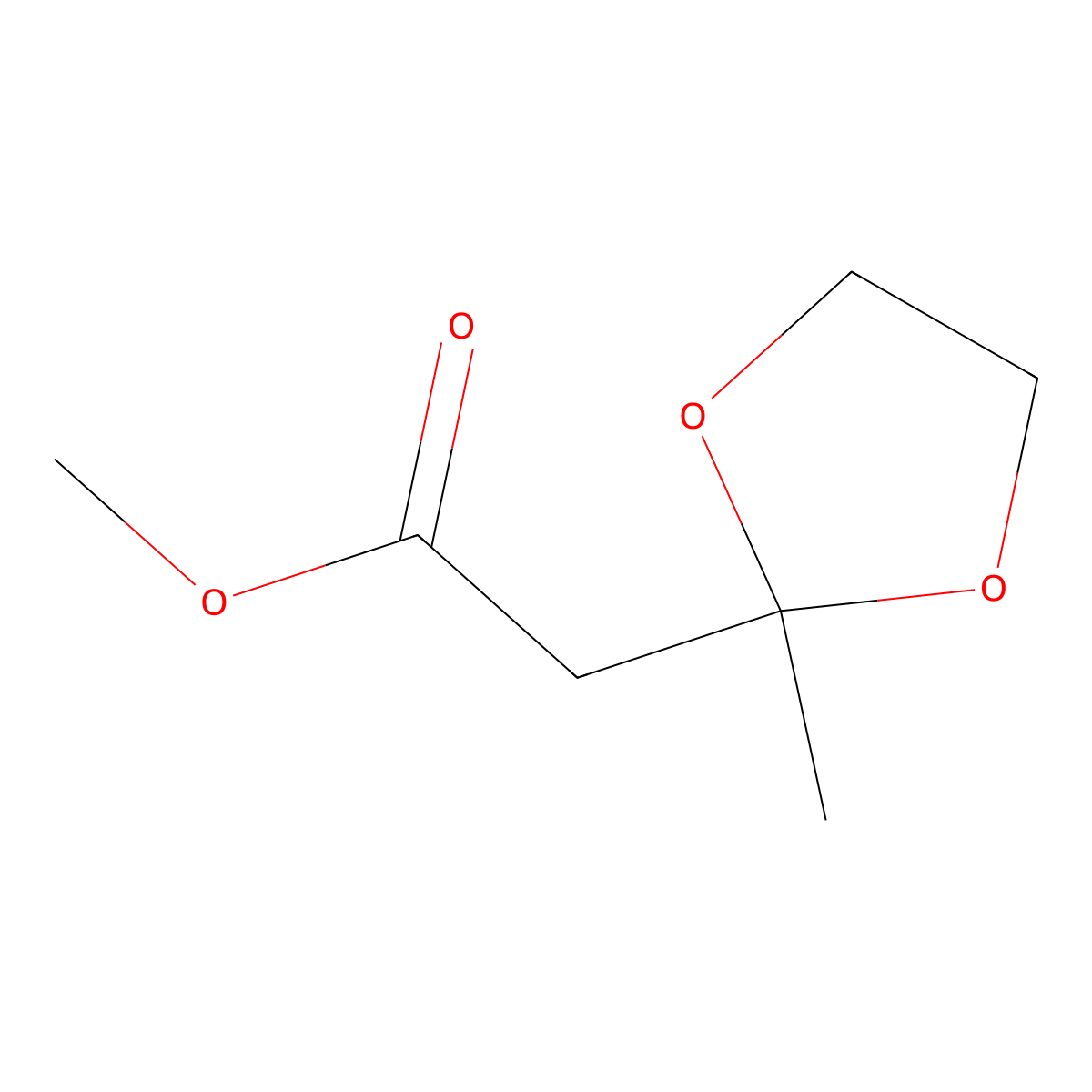 Methyl (2-methyl-1,3-dioxolan-2-yl)acetate molecular structure, CAS 56446-60-7