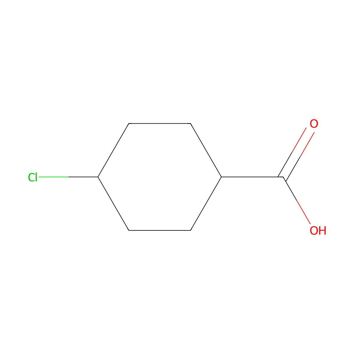 4-Chlorocyclohexane-1-carboxylic acid molecular structure, CAS 56447-20-2