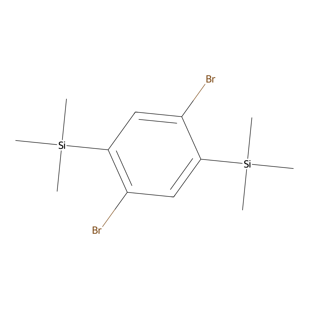 (2,5-Dibromo-1,4-phenylene)bis(trimethylsilane) molecular structure, CAS 564471-03-0