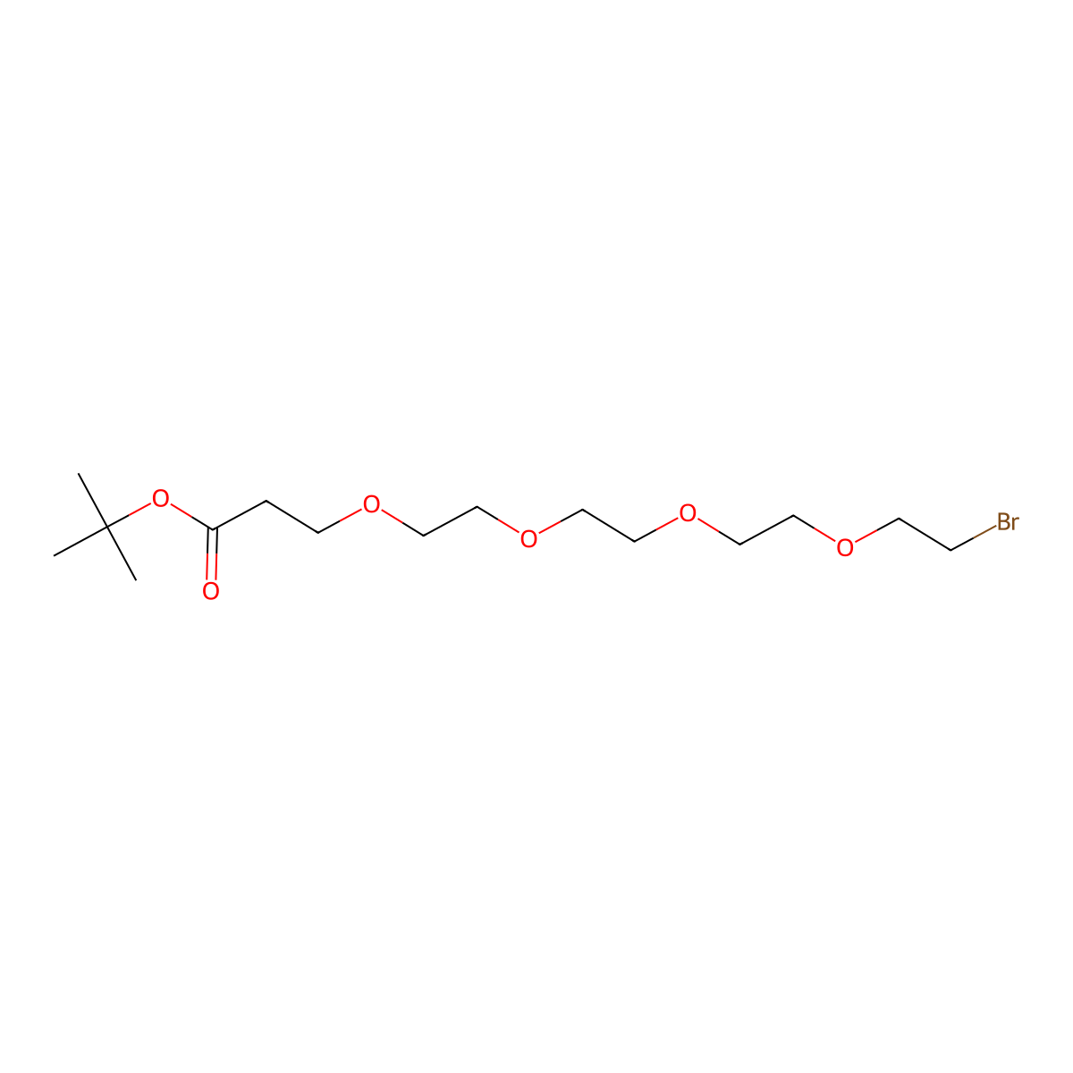 Bromo-PEG4-t-butyl ester molecular structure, CAS 564476-32-0