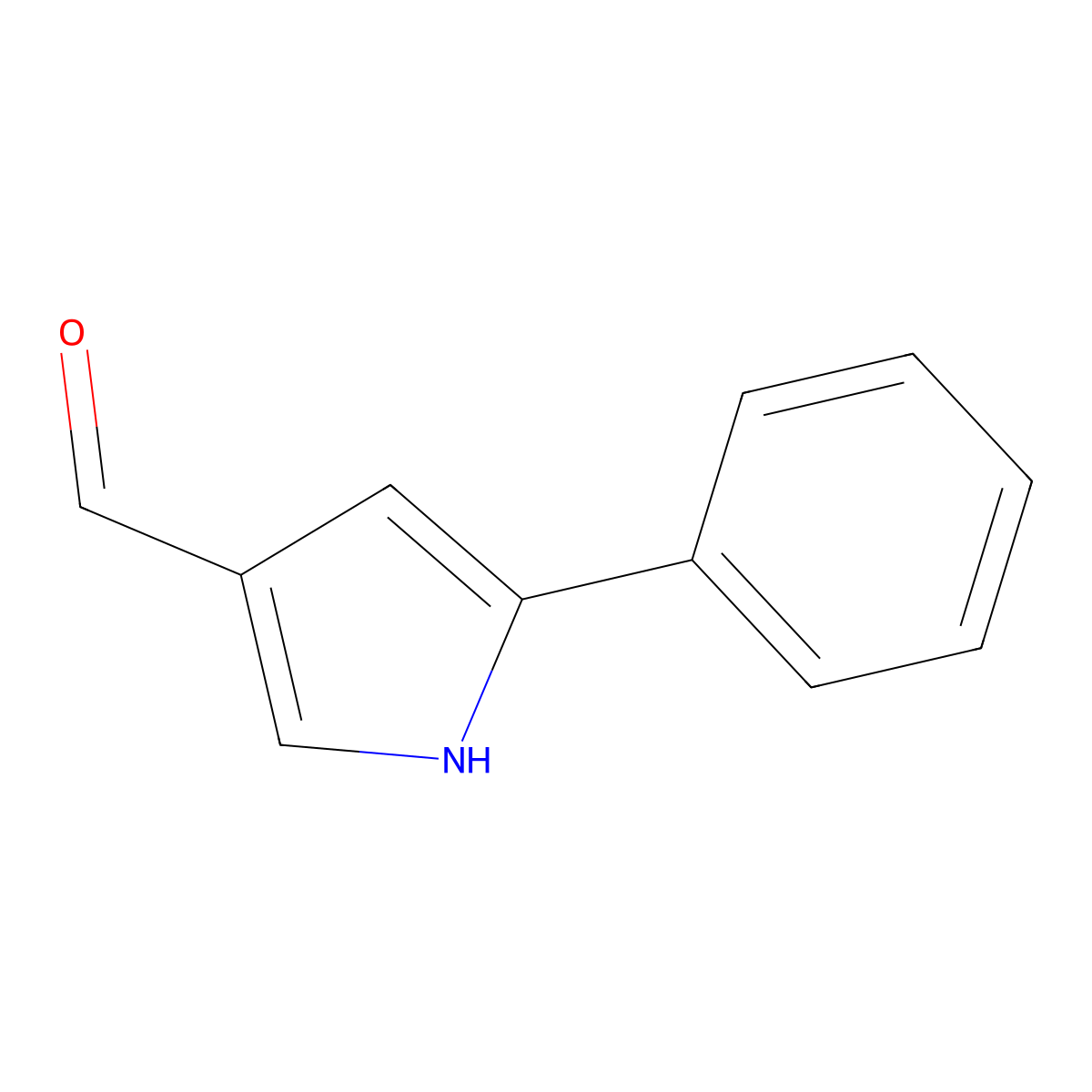 5-Phenyl-1H-pyrrole-3-carboxaldehyde molecular structure, CAS 56448-22-7