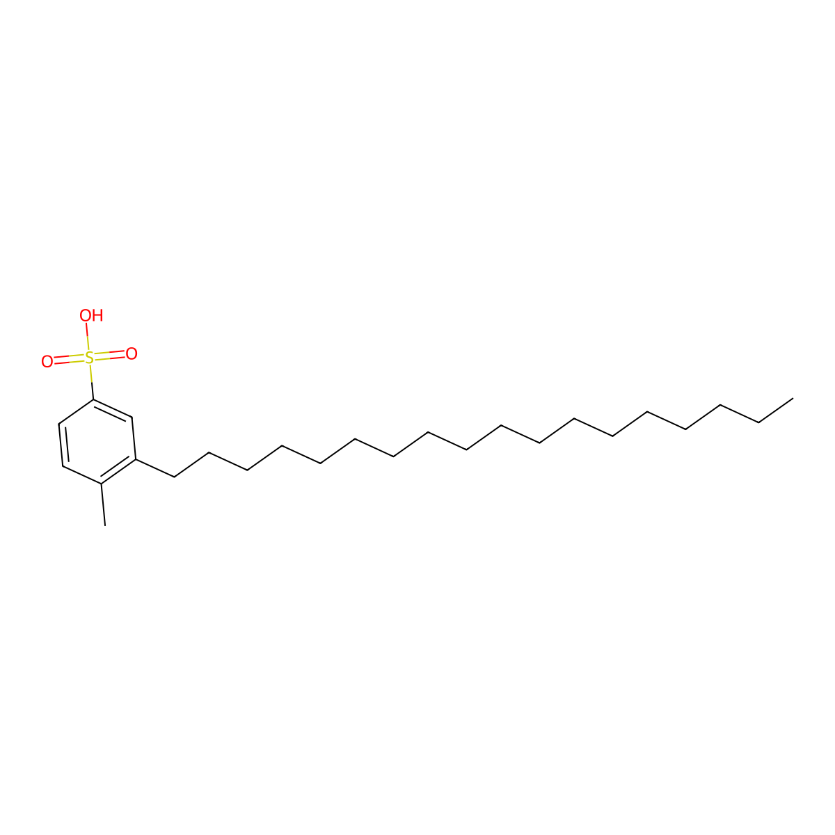 Benzenesulfonic acid, methyloctadecyl- molecular structure, CAS 56448-49-8