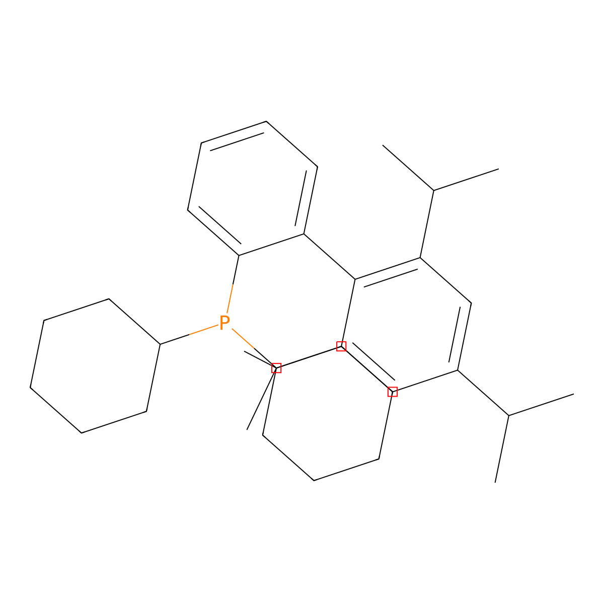 2-Dicyclohexylphosphino-2',4',6'-triisoprophylbiphenyl molecular structure, CAS 564483-18-7