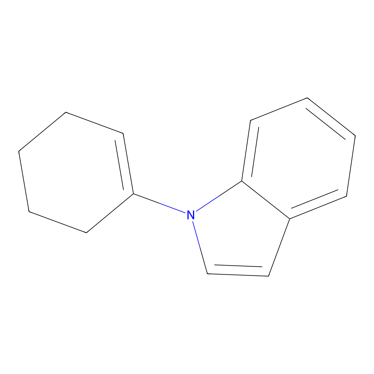 1-(Cyclohex-1-en-1-yl)-1H-indole molecular structure, CAS 564483-22-3